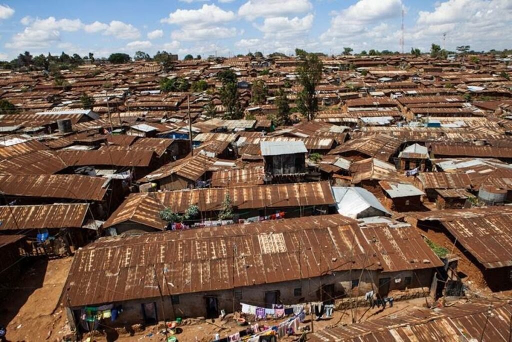 Kibera slum in Kenya is one of the biggest in Africa